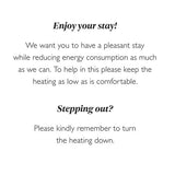 Energy Saving & Heating Notice - Pack of 3