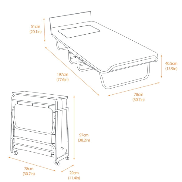 Storage Dust Cover for Visitor Folding Single Bed