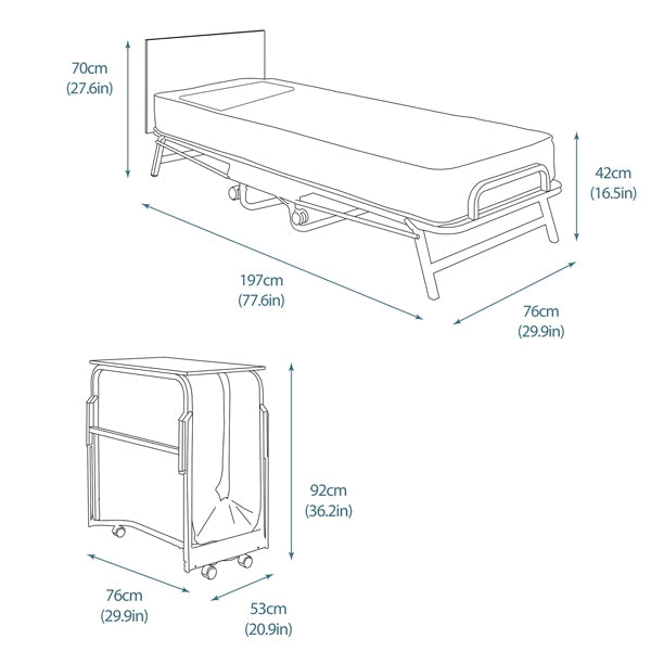 Storage Dust Cover for Crown Premier Folding Single Bed