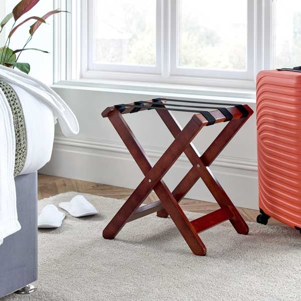 Compact Wooden Luggage Stand