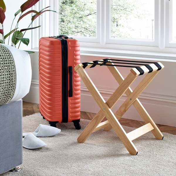 Compact Wooden Luggage Stand